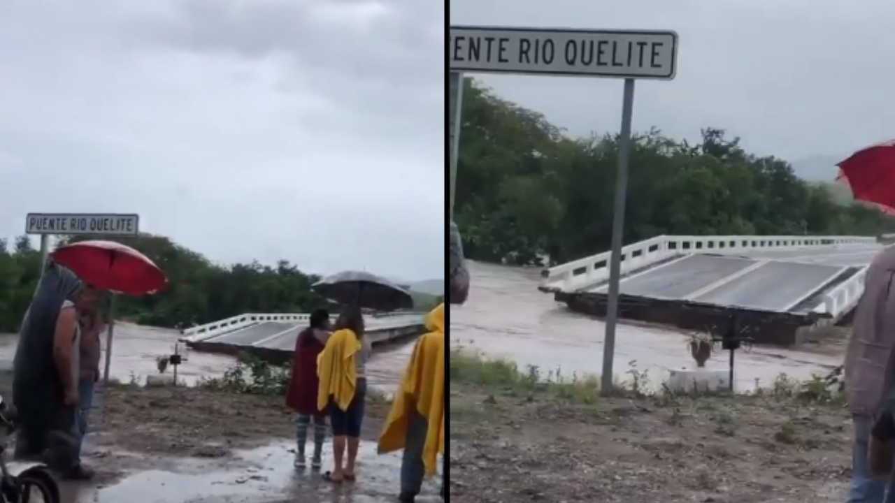 Video Así quedó el puente del Quelite tras ser destruido por las aguas