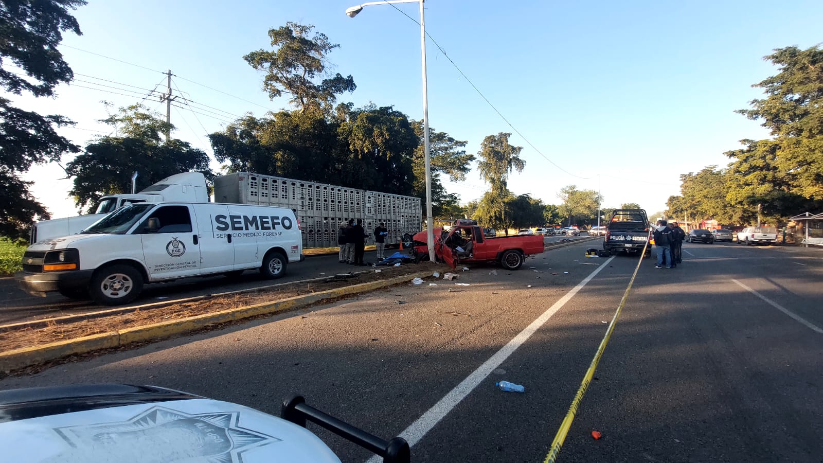 Saúl el herido en el choque de la Tacoma en la Culiacán Navolato el