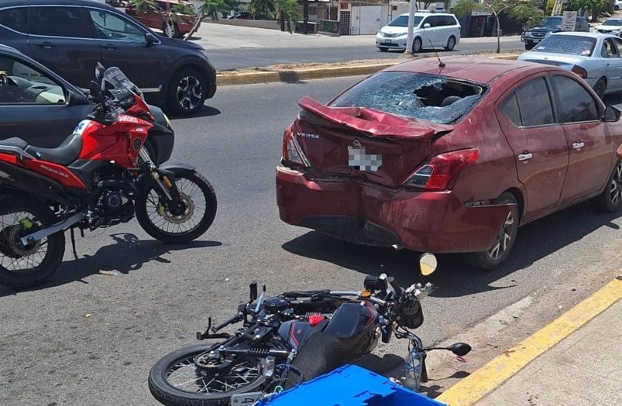 Choc De Frente Motociclista Resulta Lesionado Al Impactarse Con Un