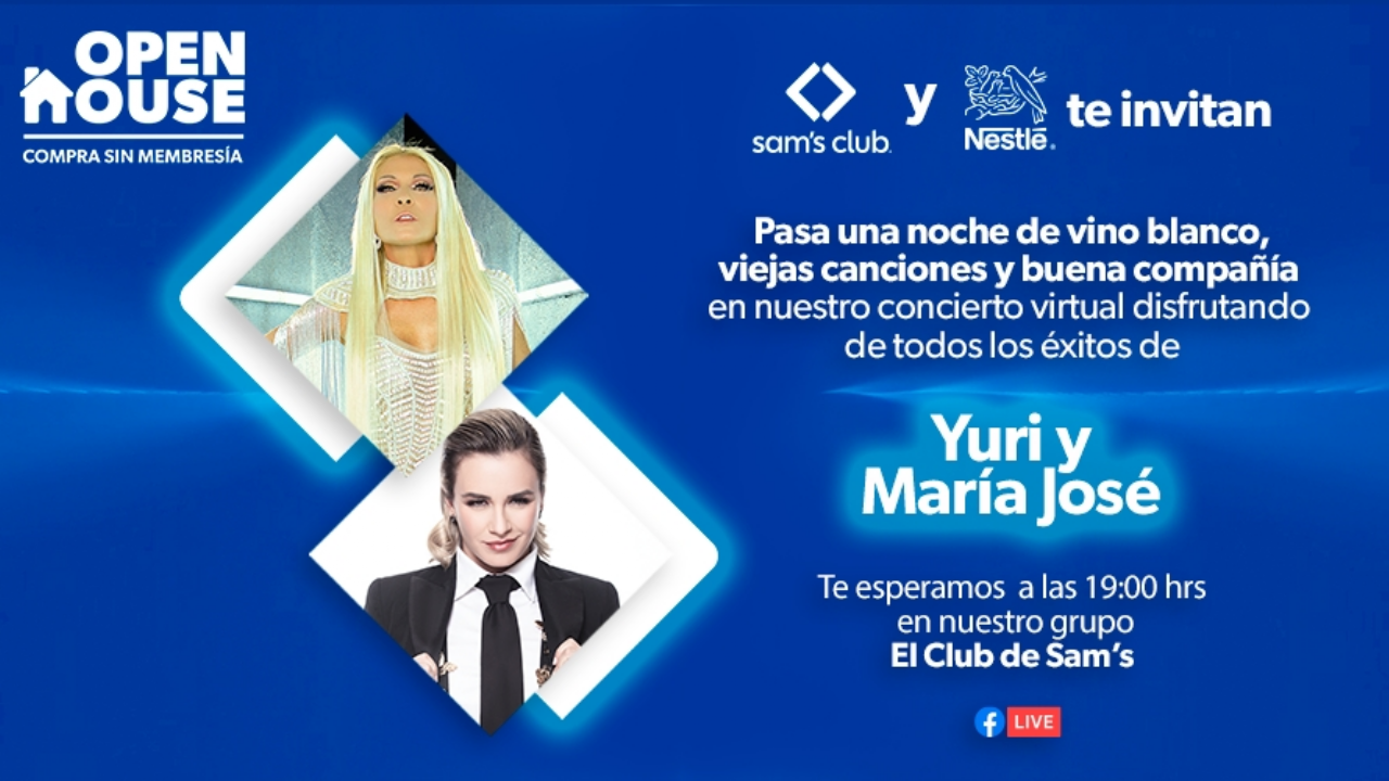 Para celebrar el OpenHouse de Sam's Club ¡Concierto virtual de Yuri y María  José! | Línea Directa