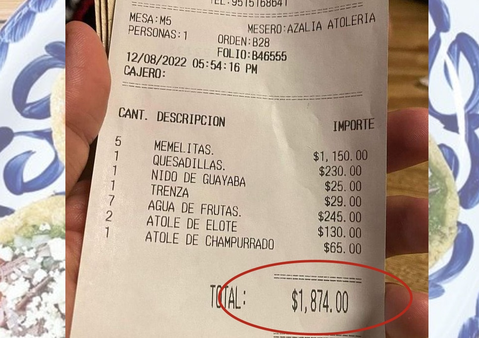 En restaurante de Oaxaca! Periodista pagó por desayuno típico mil 874 pesos  | Línea Directa
