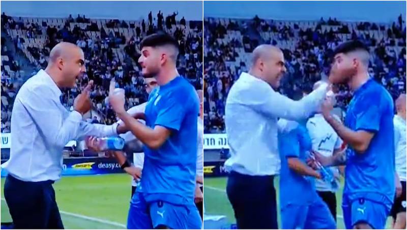 Director técnico de Israel le da chateada su jugador en pleno partido