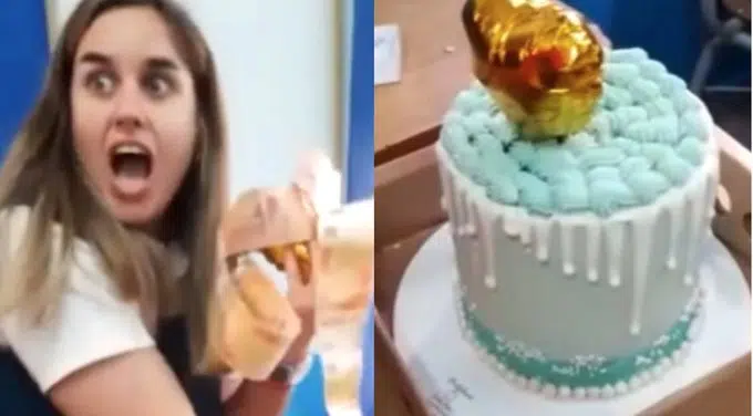 VIDEO: Estudiantes regalan pastel lleno de billetes a su maestra; su reacción se hace viral