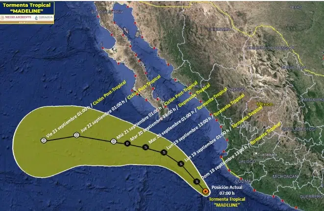 Tormenta tropical madeline