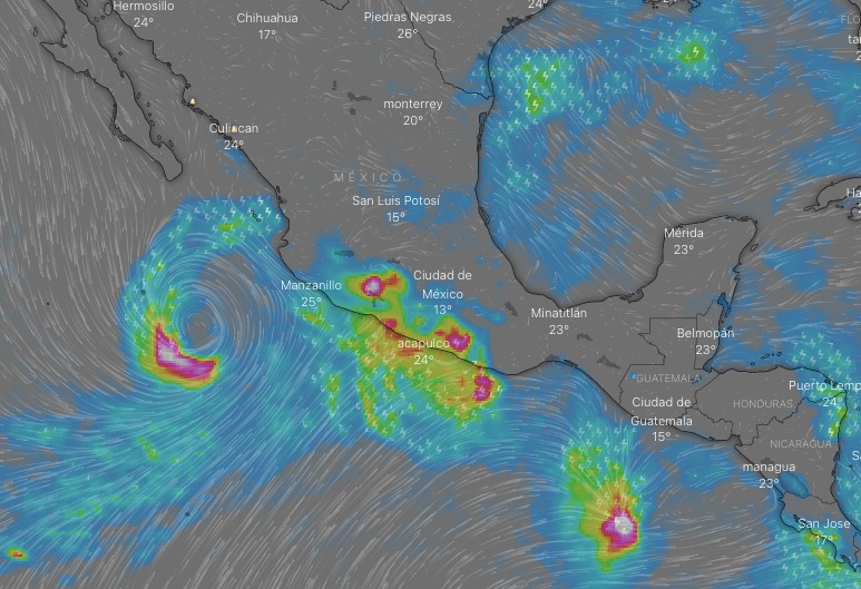 ¡Cuidado! De súbito, aumenta su poder las zonas de baja presión activas en el Pacífico