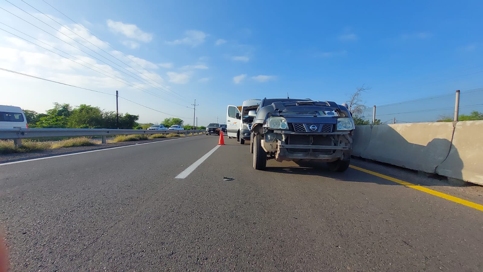 Accidente tipo carambola en Culiacán