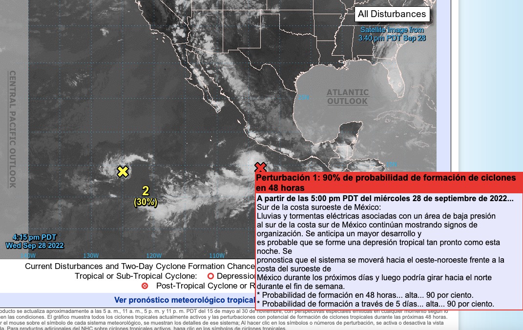 ¡El Pacífico, a punto de recibir cicón 15 de la temporada! “Orlene” ya viene