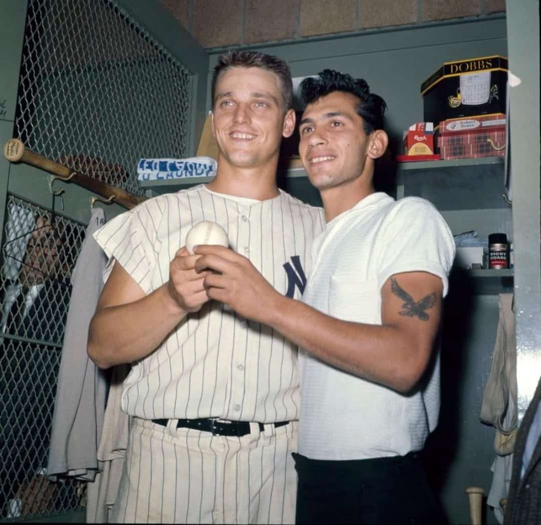 Roger Maris en 1961 al conectar su jonrón 61