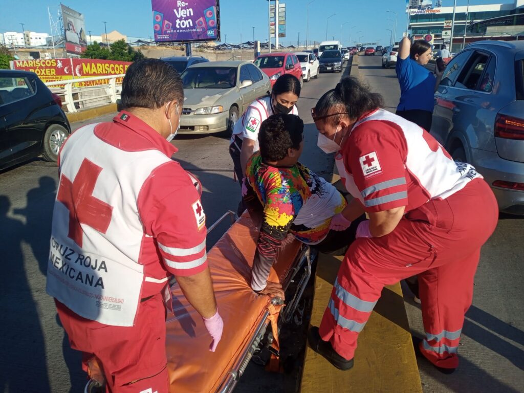 Accidente de motociclista en Culiacán