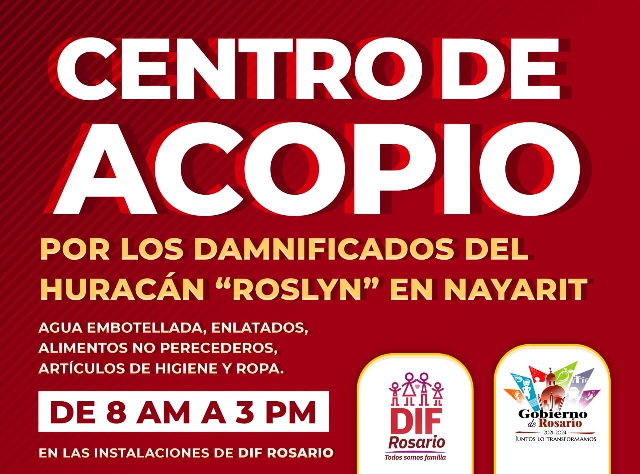 El Rosario también se solidariza con los nayaritas damnificados por 