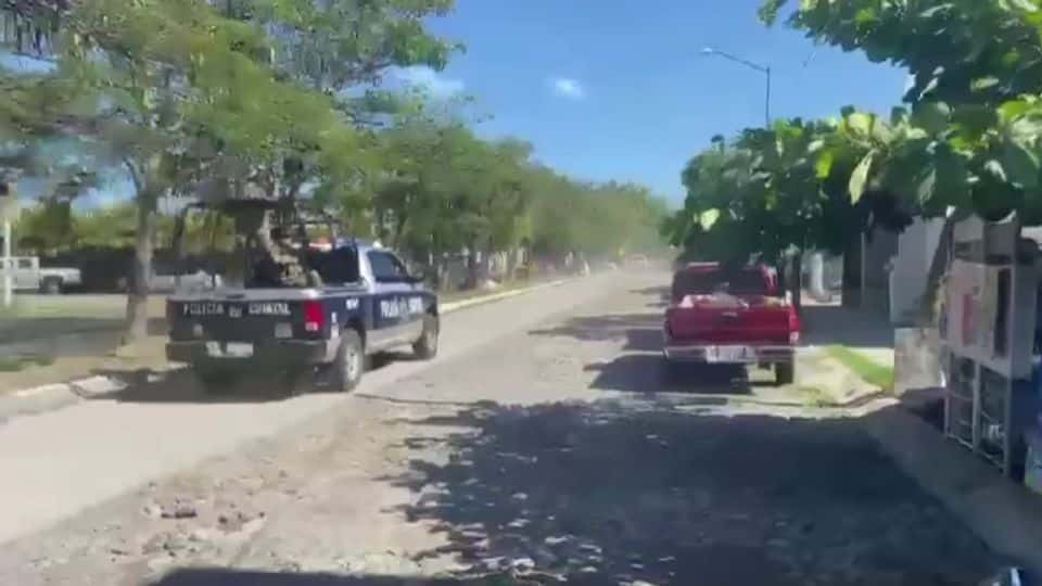 Balacera y persecución en Colima
