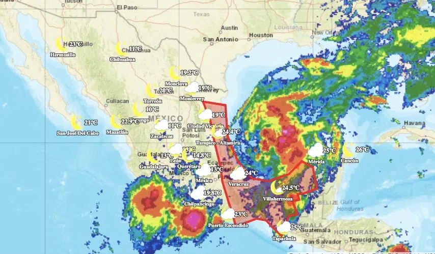 Ciclón “Karl”, Golfo de México