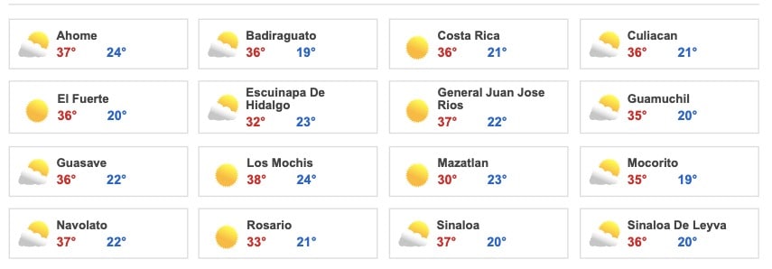 Clima calor Sinaloa b