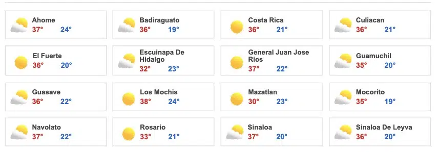 Clima calor Sinaloa b