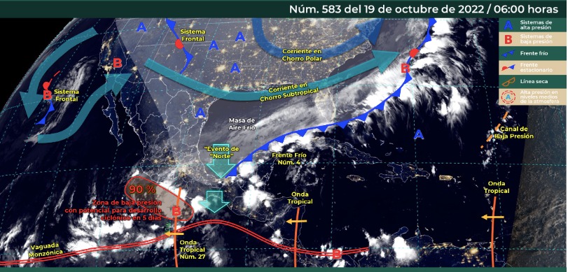 Clima lluvias viento México