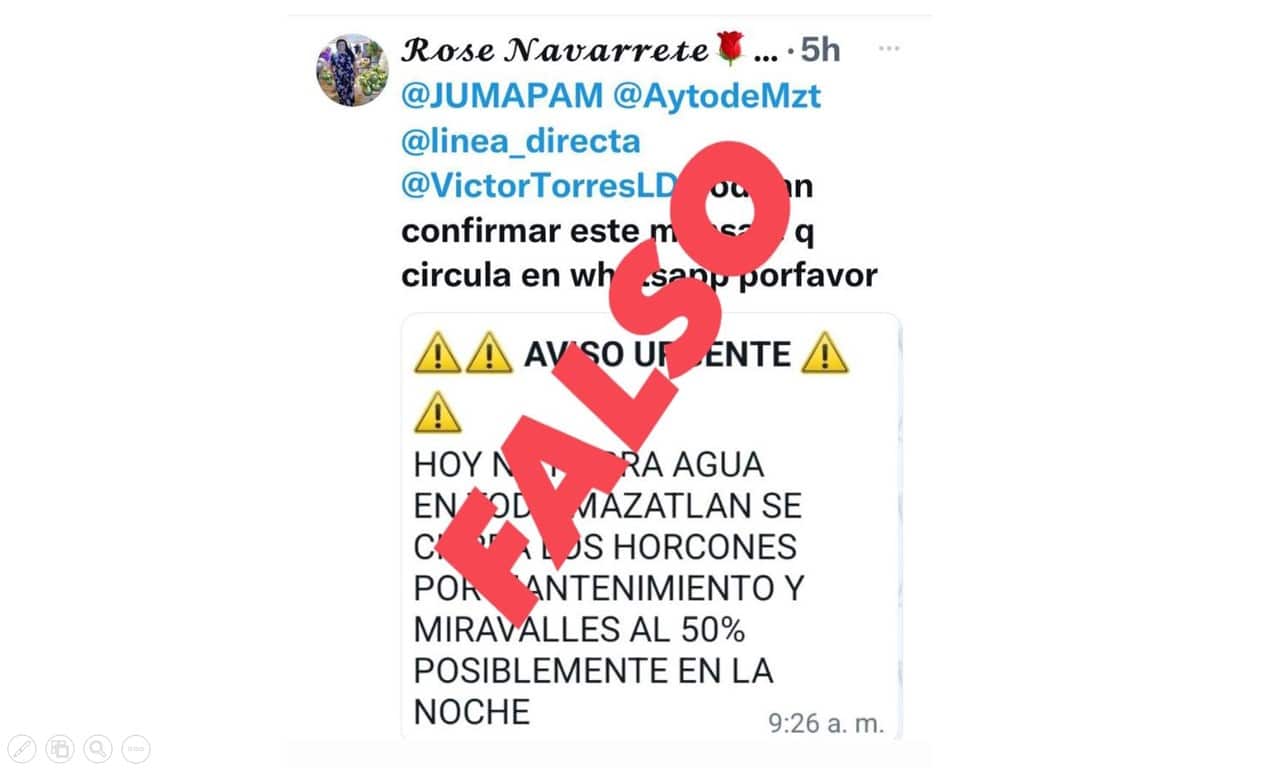 Desmiente Jumapam supuesto corte de agua en toda la ciudad de Mazatlán, portada