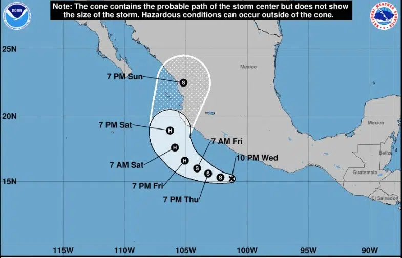 La depresión tropical 19-E ¡Está aquí! Activará al ciclón y huracán “Roslyn” en el Pacífico