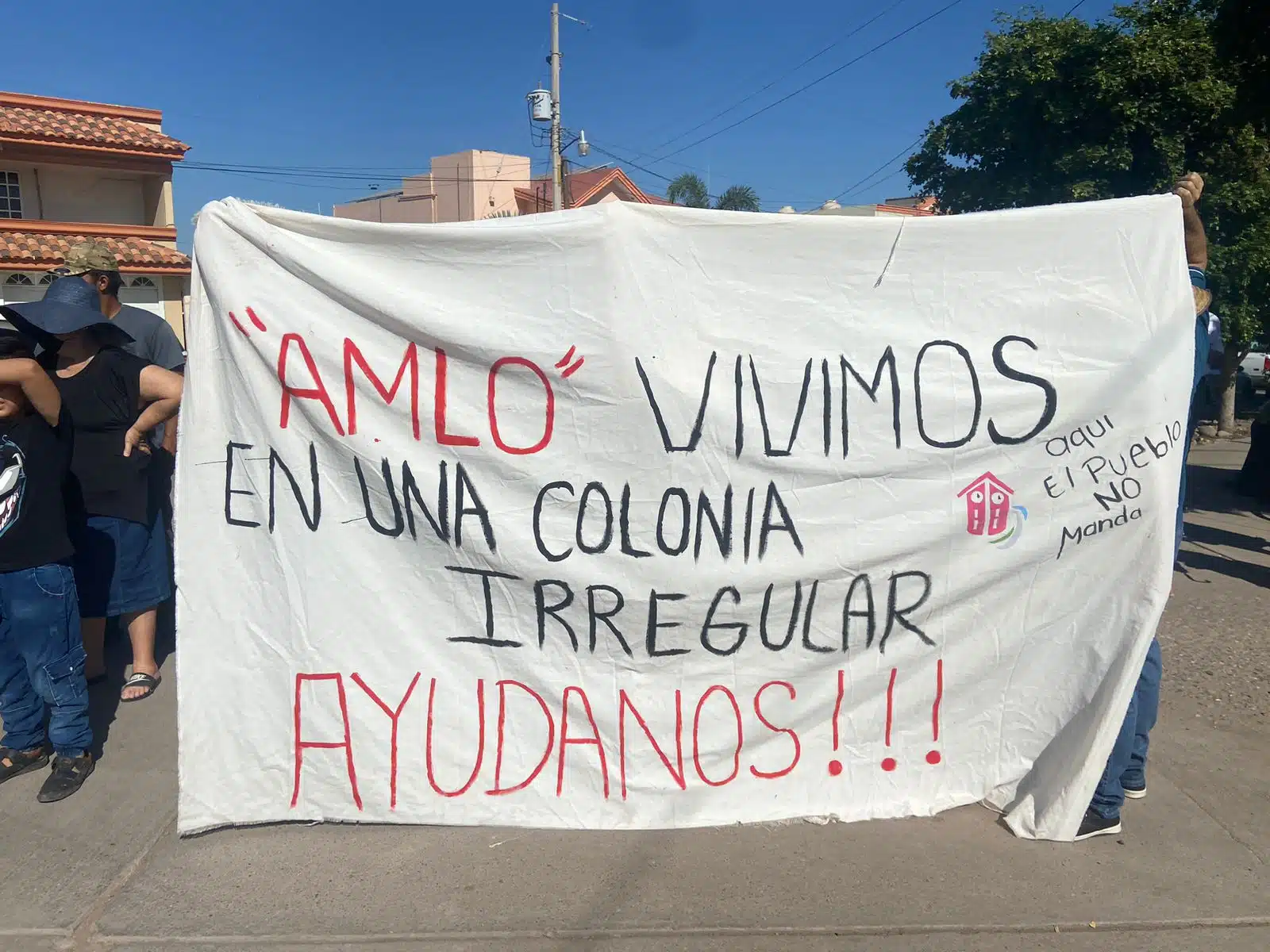 Manifestantes en Guamuchil