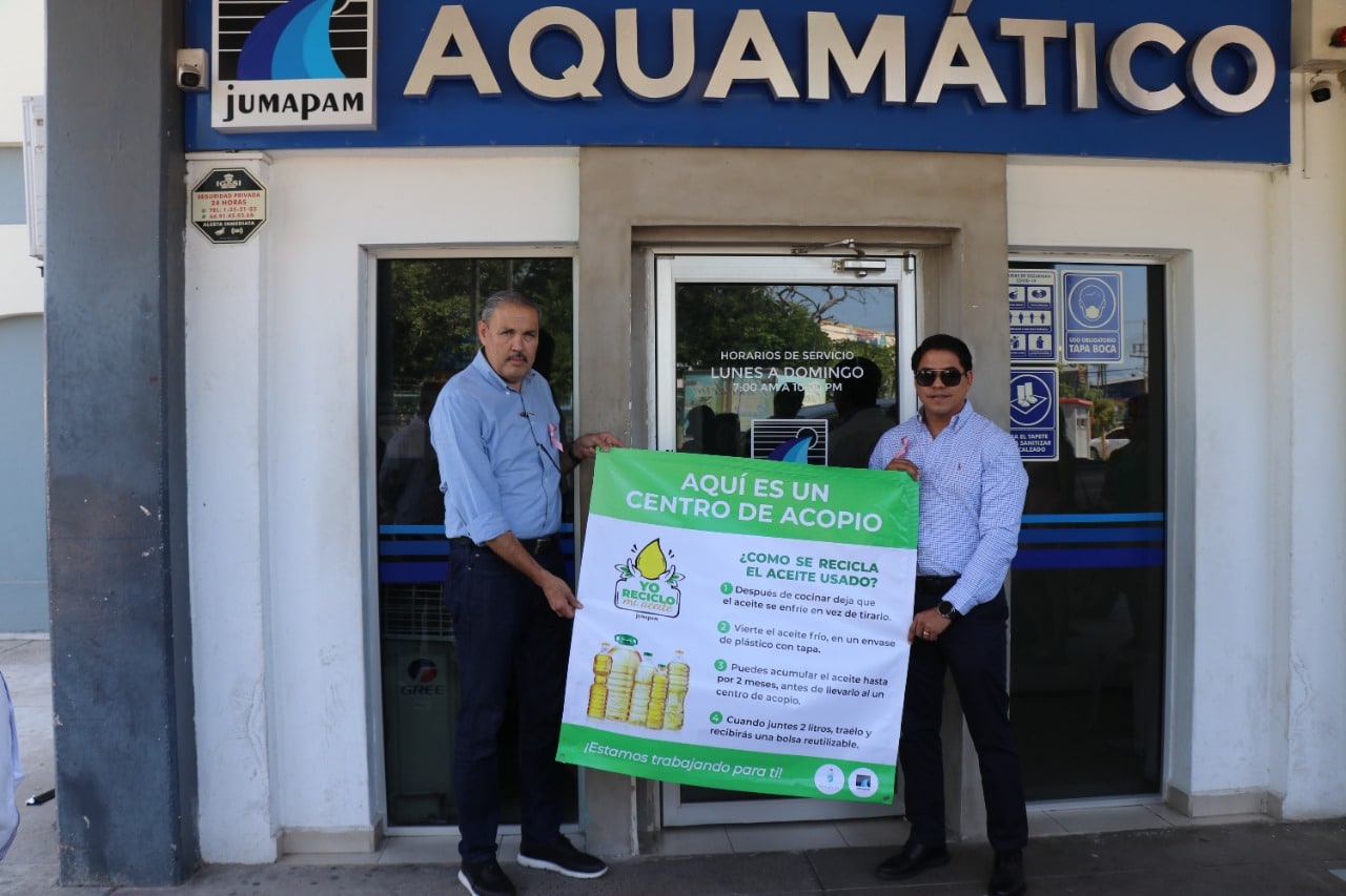 Módulos de atención de Jumapam serán centros de acopio de aceite usado