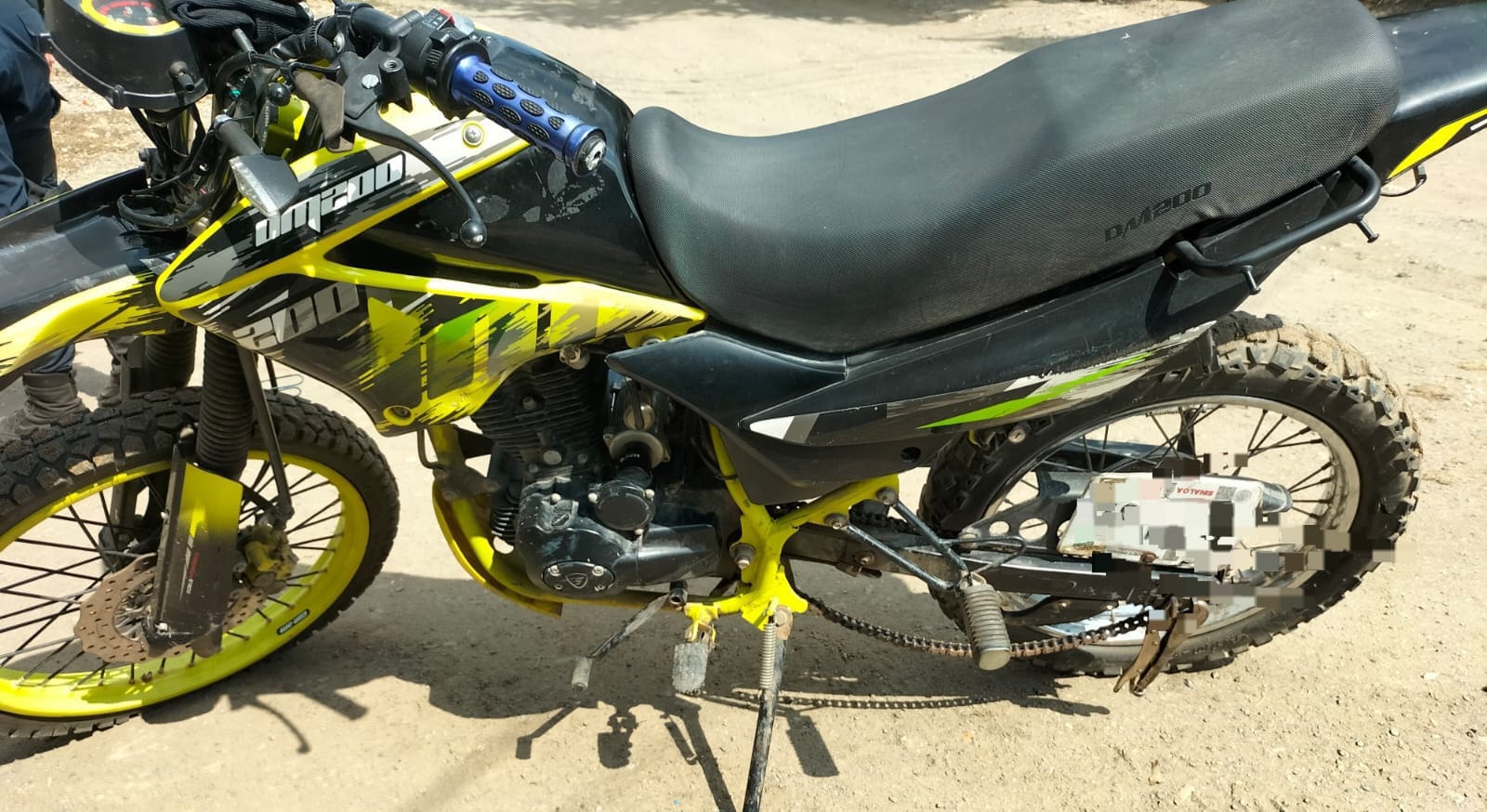 Motocicleta con reporte de robo