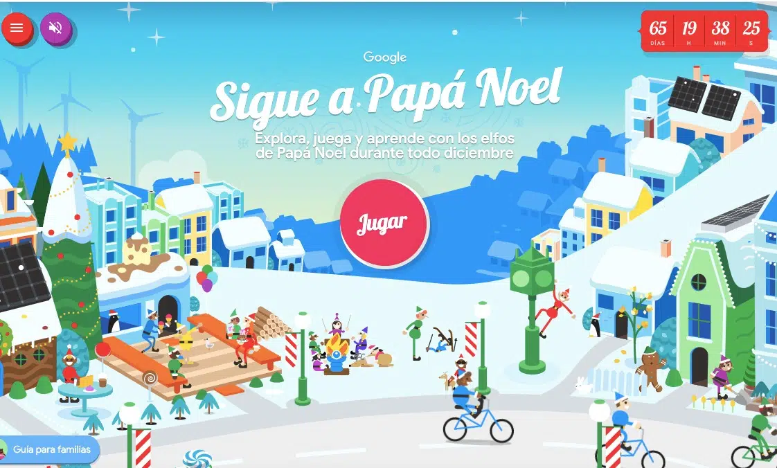 Navidad Santa Claus Google GPS