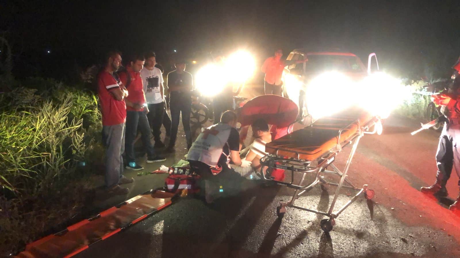 Osvaldo resultó herido en choque de motocicletas en Angostura