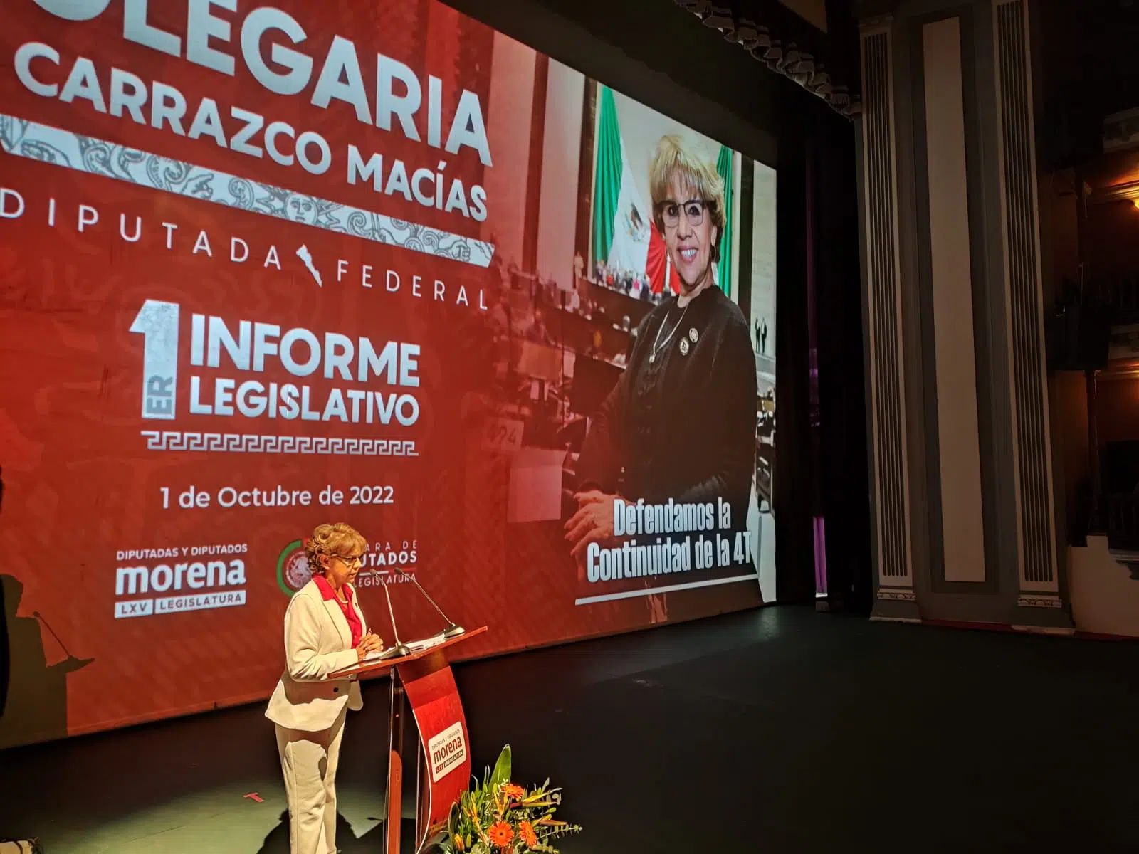 Presenta diputada Olegaria Carrazco su primer informe legislativo en Mazatlán