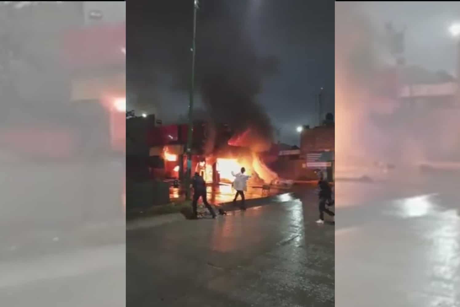 Así fue como su hijo la rescató de las llamas de tienda incendiada en León, Guanajuato