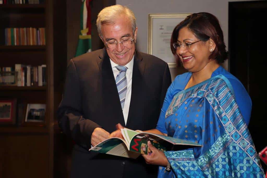 Se reúnen el gobernador Rocha y la embajadora de la República Popular de Bangladesh