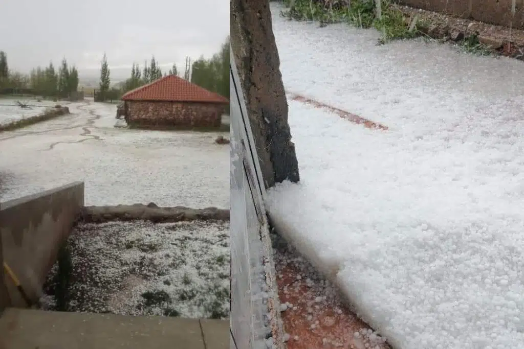 Sorprende tormenta y granizo de gran tamaño en Chihuahua