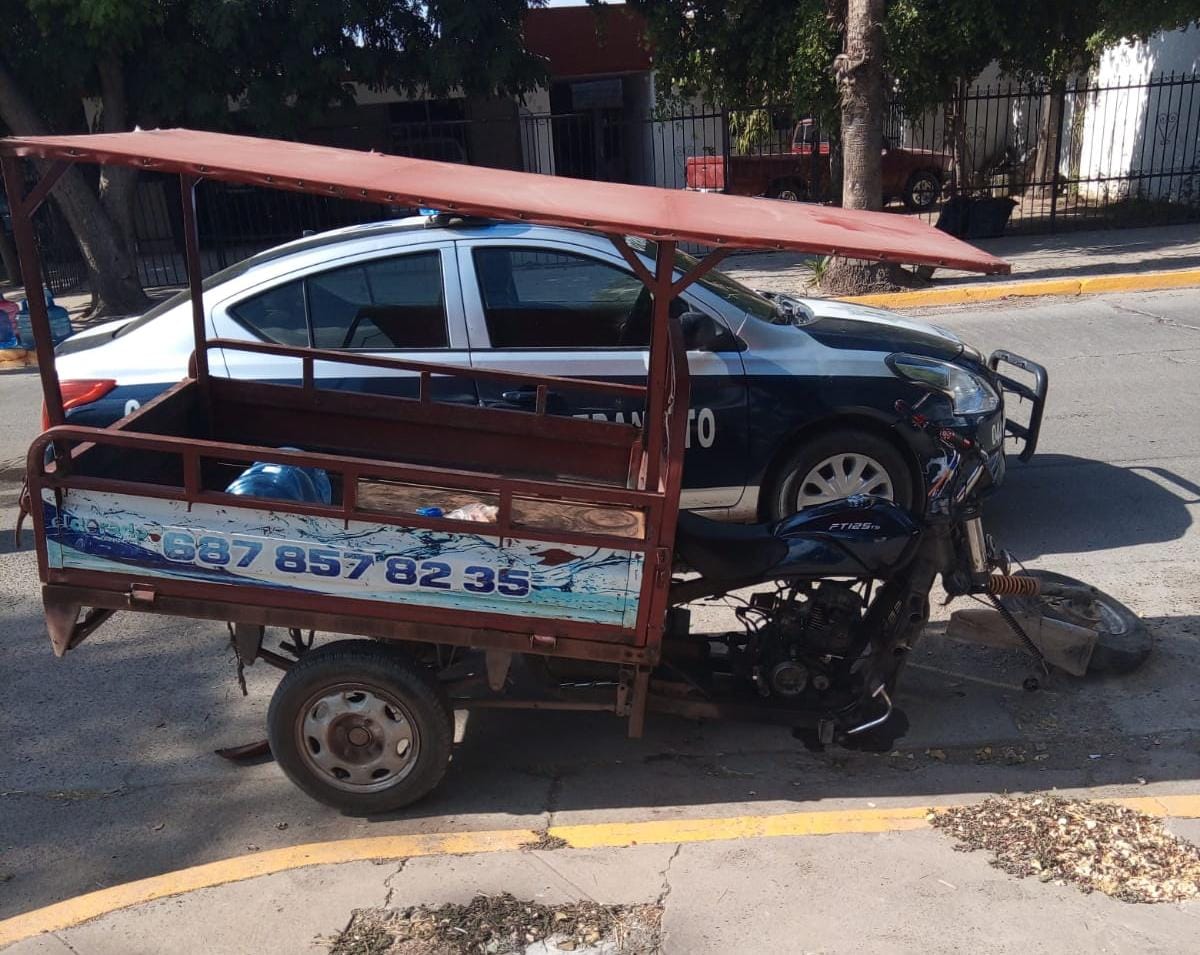 Un joven repartidor de agua resultó lesionado