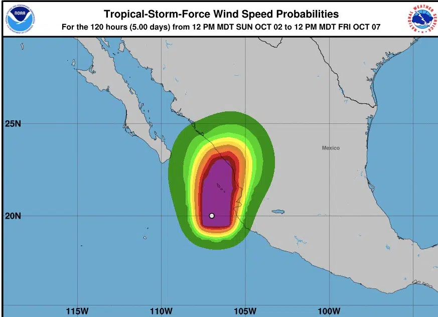 Primer impacto del huracán “Orlene”, en Las Islas Marías esta noche ¡Alerta extrema en la zona!