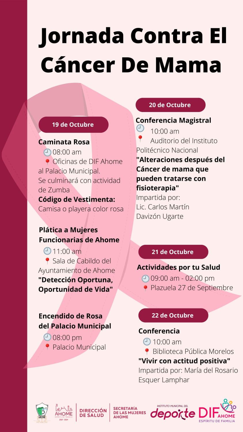 Jornada contra el cáncer de mama en Ahome