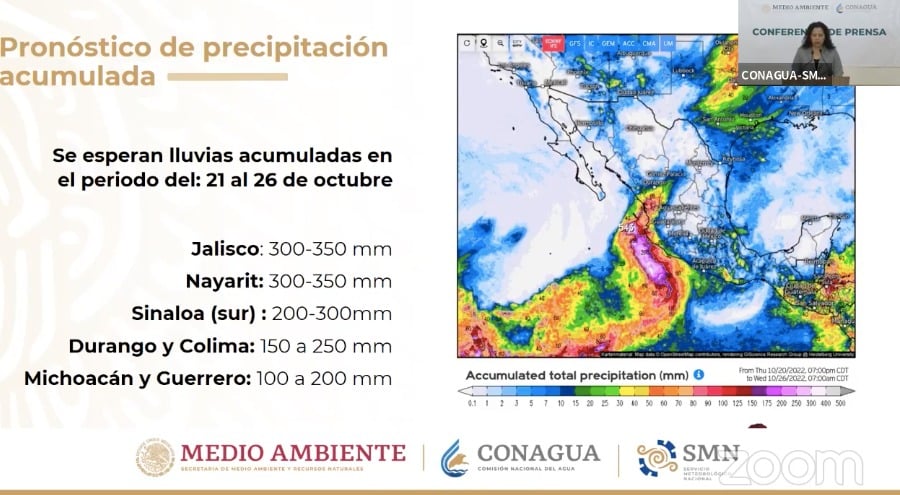  ¿Existe posibilidad de que “Roslyn” gire e ingrese a Sinaloa? ¡Sí, confirma el SMN! 