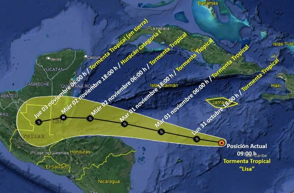 ¡Se activa el ciclón tropical “Lisa”! Se le ve pulso para “brincar” al Pacífico