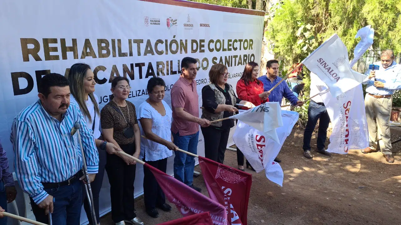 banderazo de inicio de la sustitución del colector de alcantarillado sanitario