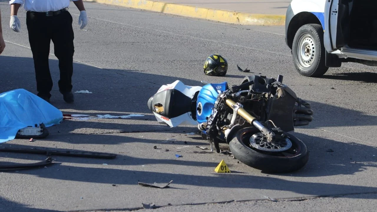 Accidente en motocicleta