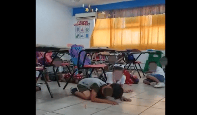 Balacera frente a primaria en Sonora