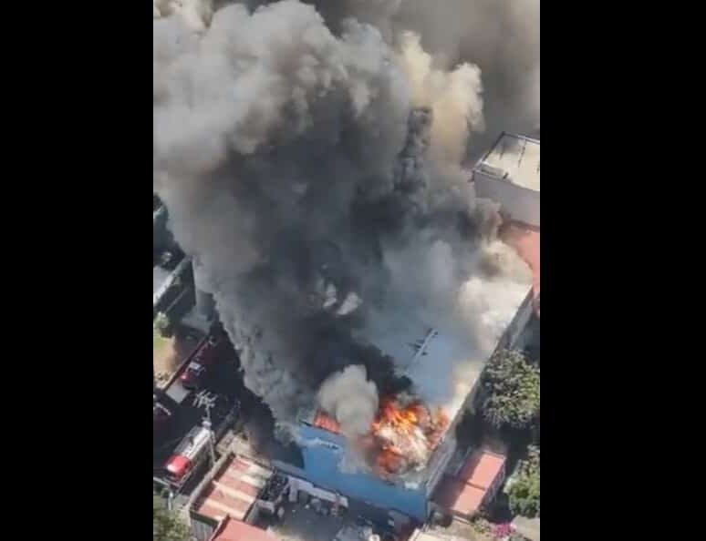 incendio en Galerías El Triunfo