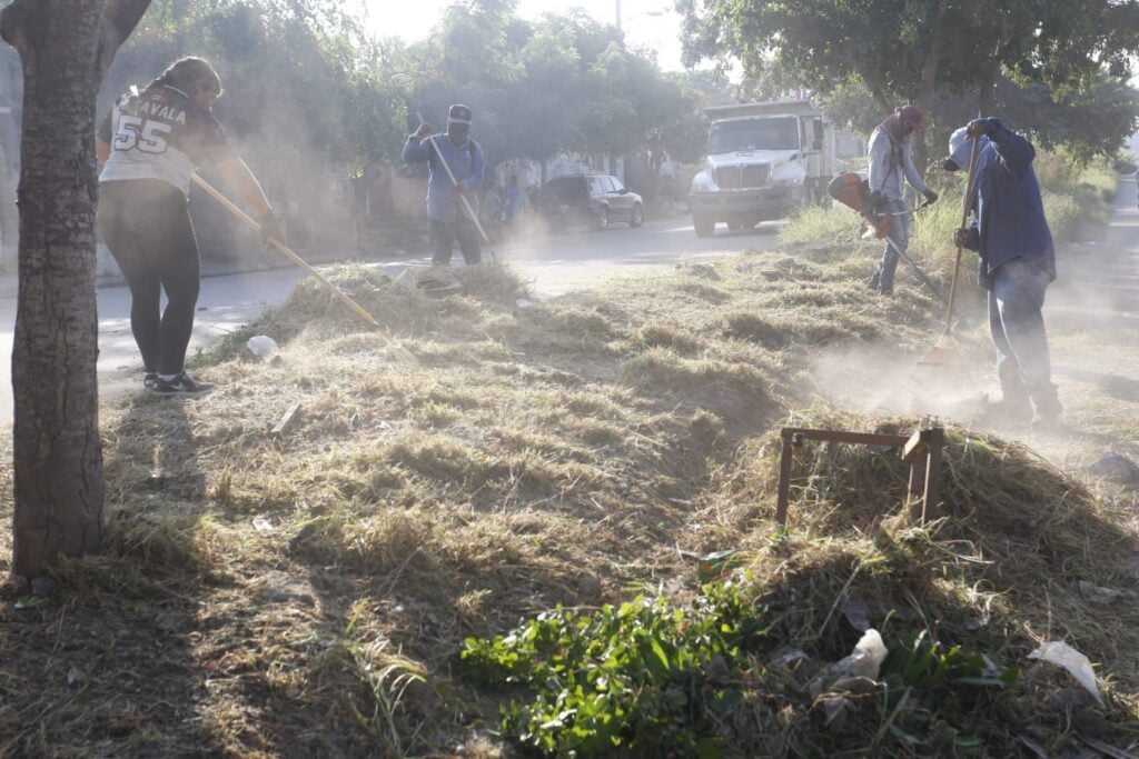 Retiran 12 toneladas de basura de camellones de la avenida Genaro Estrada, en el norte de la ciudad