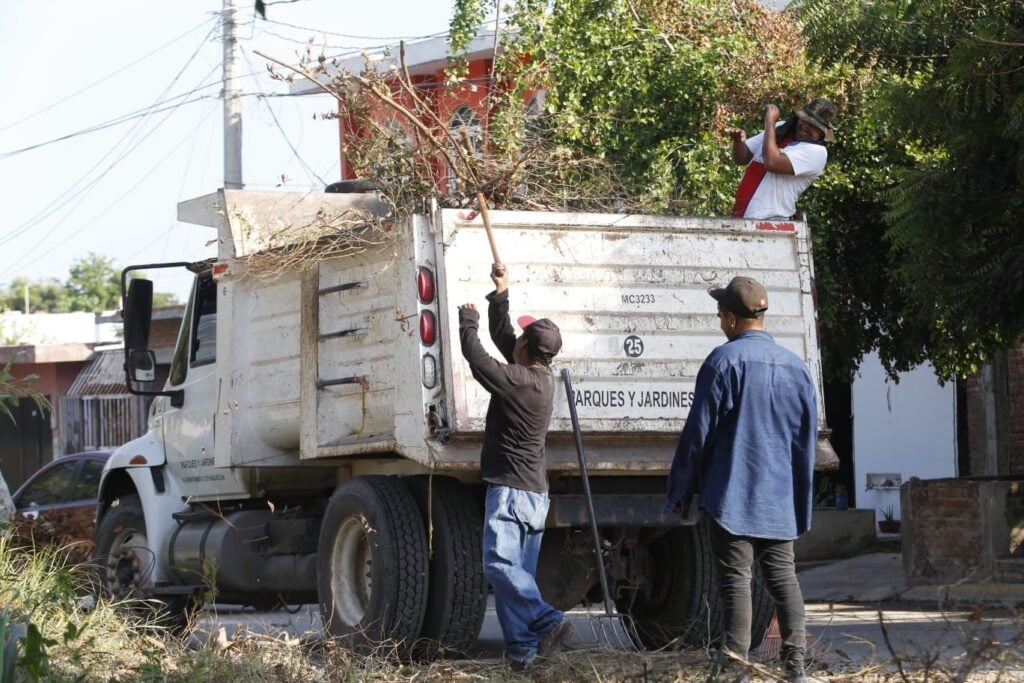 Retiran 12 toneladas de basura de camellones de la avenida Genaro Estrada, en el norte de la ciudad