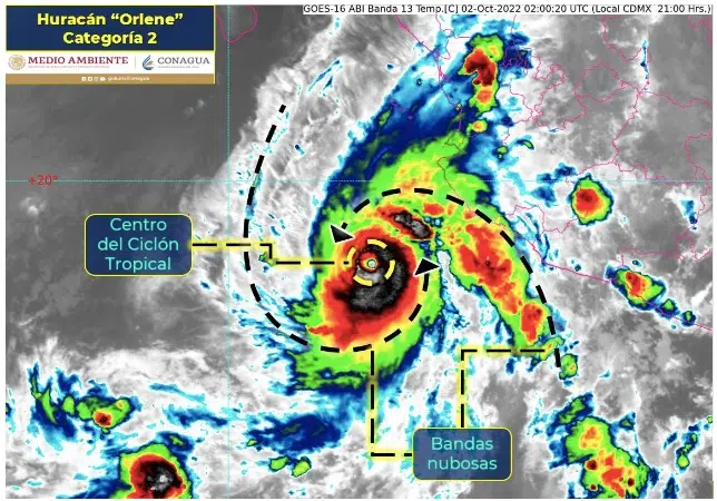 ¡Alerta! “Orlene” a un paso de convertirse en un poderoso huracán 3