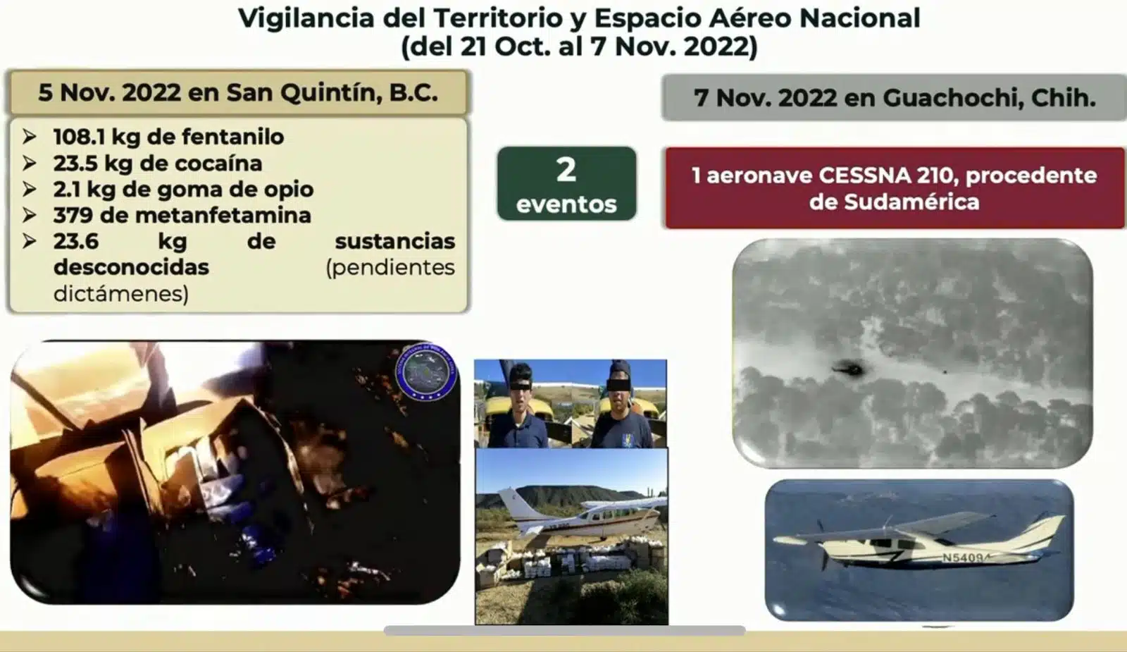 Búsqueda de tripulantes de aeronave procedente de Ecuador; razón de operativos en Choix