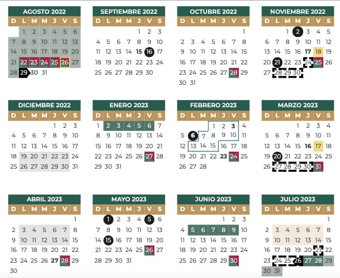 Calendario SEP