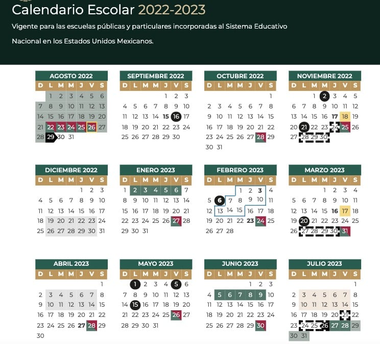 Calendario SEP