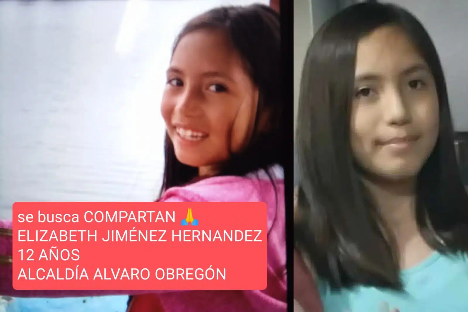 Elizabeth, de 12 años, desapareció luego de salir de la escuela
