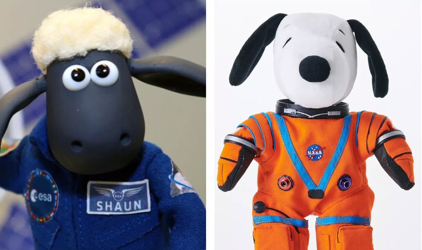 Shaun y Snoopy en Artemis I