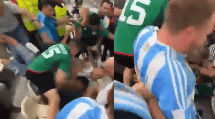 Golpes en el juego de México-Argentina