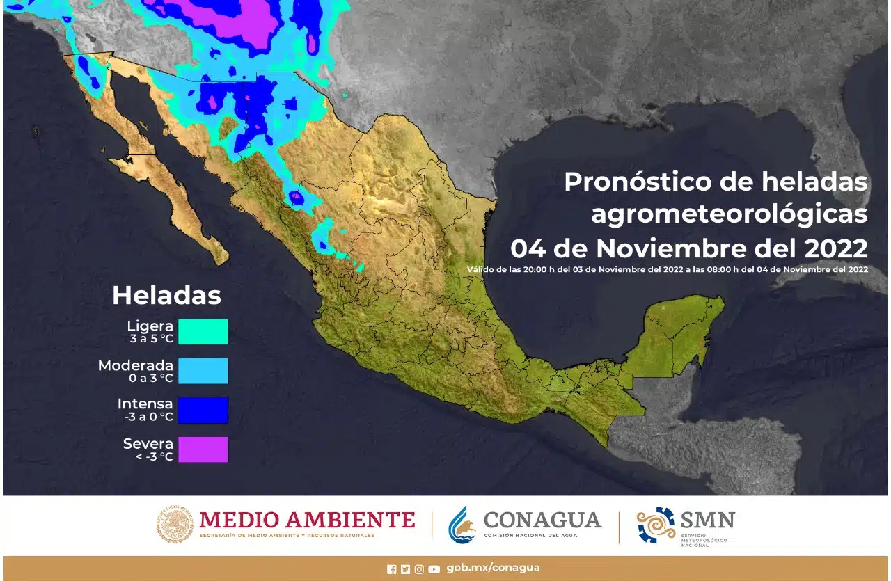 Clima México heladas