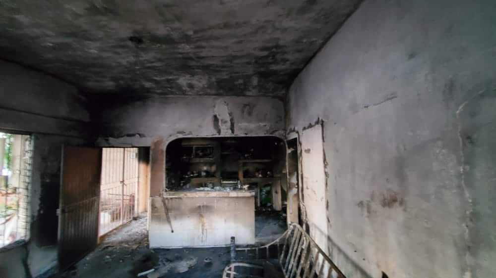Imagen de la Virgen de Guadalupe incendio Culiacán don Memo